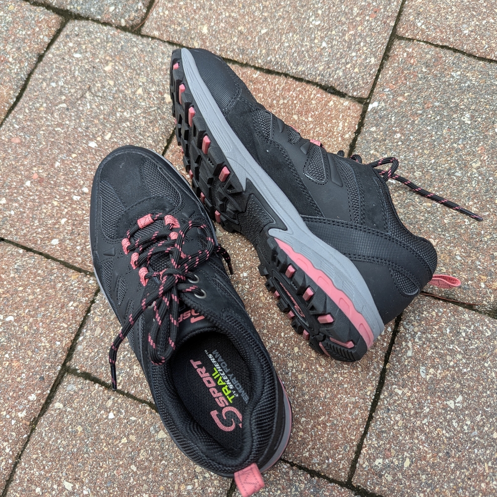 Women's Black and Pink Running Shoes